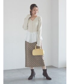 Te chichi ジャガードIラインミドルスカート