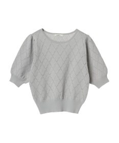 earth music&ecology アーガイルスカシパールニットプルオーバー