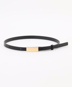 UNFILO プレートバックルベルト ブラック×ゴールド