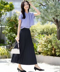 ANY SIS L 【洗える】バンドカラーレイヤード ブラウス