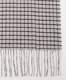 自由区 カシミヤ紡毛ガンクラブチェック ストール