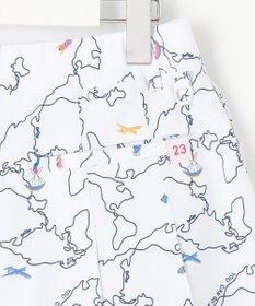 23区GOLF 【WOMEN】ワールドマップ柄 ボックスプリーツ入り キュロットスカート