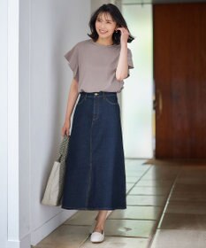 ANY 【接触冷感/UVケア/シワになりにくい】フレアスリーブ TブラウスⅡ