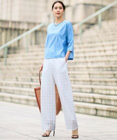 自由区 L 【17号サイズまで展開・カタログ掲載】ジオメトリックレース パンツ