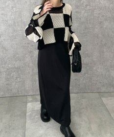 WEGO チェッカーメッシュニット