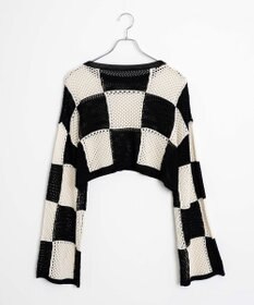 WEGO チェッカーメッシュニット