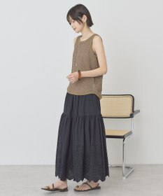 AMERICAN HOLIC アイレット刺繍ティアードスカート