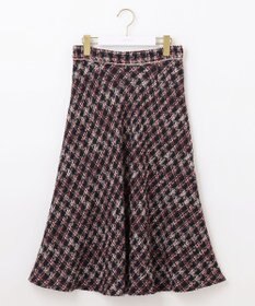 ANY SIS L パフィツイードミディ スカート