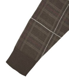 earth music&ecology チェックジャガードニットプルオーバー