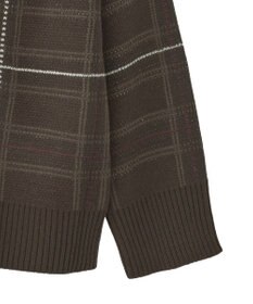 earth music&ecology チェックジャガードニットプルオーバー