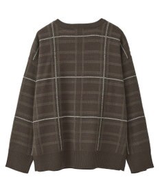 earth music&ecology チェックジャガードニットプルオーバー
