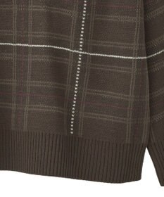 earth music&ecology チェックジャガードニットプルオーバー