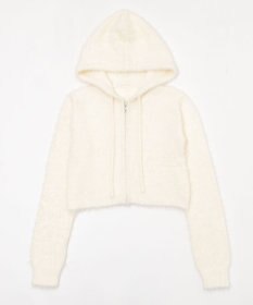 WEGO 【25秋冬新作】シャギーニットジップパーカー