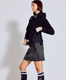 PW CIRCULUS 2025 NEW！【手洗い洗濯可】【WOMEN】スエードライク デタッチャブルフーディ ゴルフウェア レディース