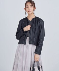 組曲 レザーライクライト ブルゾン