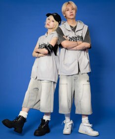 WEGO ノースリーブグラフィックZIPパーカー