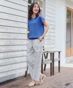 Tiaclasse L 【洗える】ビジュー付きフレンチニット