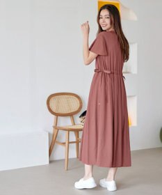 Tiaclasse 【洗える】サイドリボンドロストワンピース