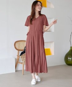 Tiaclasse 【洗える】サイドリボンドロストワンピース