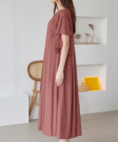 Tiaclasse 【洗える】サイドリボンドロストワンピース