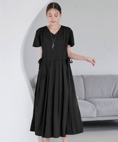 Tiaclasse 【洗える】サイドリボンドロストワンピース