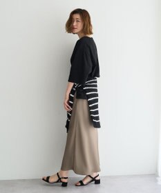 YECCA VECCA 【UVカット】ワイドスリーブ箔プリントTee