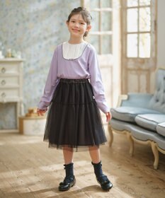 組曲 KIDS 【150-160㎝】【接触冷感・UVカット】サラリとヨークデザイン トップス