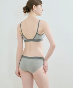 une nana cool 綿ベア天竺 カラーブロッキング ノンワイヤーブラジャー