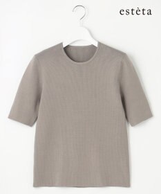 23区 【エステータ】コットンシルク 5分袖ニット