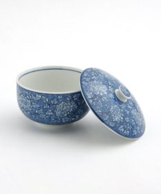 たち吉 【たち吉】染牡丹蓋付お茶呑茶碗〈５客〉美濃焼