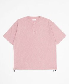 WEGO 【ユニセックス着用ITEM/MLサイズ展開】スラブヘンリーネックT（SS）