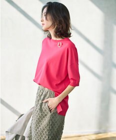 自由区 【カタログ掲載・素材アップデート・新色追加・新柄追加・前後差あり】クレープストレッチプルオーバー ニットⅡ