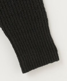 自由区 【洗える】テクスチャーコットンブレンド ビジューデザインニット