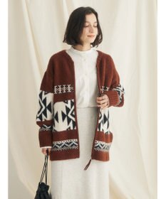 CRAFT STANDARD BOUTIQUE オルテガ柄ニットＺＩＰブルゾン