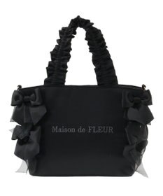 Maison de FLEUR リボンギャザーハンドル2Wayトートバッグ