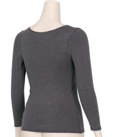 Wing カップ付きインナー あったか素材 ラク きれいなバストシルエット 【シンクロブラトップ】 8分袖 長袖 秋 冬 ET1865 ウイング／ワコール