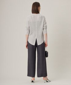 ICB 【洗える】 ペーパーブレンドシャインニット Vネックプルオーバー