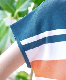 Tiaclasse 【洗える】マルチボーダーフレンチニットチュニック