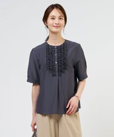 J.PRESS LADIES ライトタンブラー フリル ブラウス