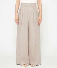 uncrave ヘリンボーン リネン ワイドパンツ（uncrave WHITE）