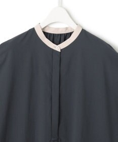 ICB L 【接触冷感・UVカット・洗える】RENUソフトタイプライター バンドカラーワンピース