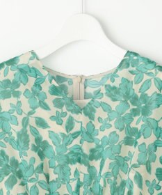 自由区 L ハーバリウムフラワープリントVネック ワンピース