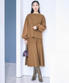 自由区 ウールミラノランタンスリーブ ニット