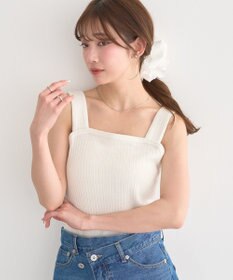 earth music&ecology チェーンリブラメカットタンクトップ