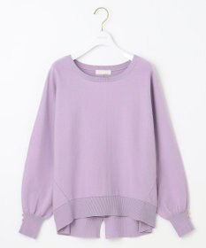 ANY SIS 【CICA加工・選べる9色展開】クルーネックバックスリット ニット