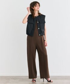 BEIGE， 【洗える】PHILOX / ハイストレッチベアトップオールインワン