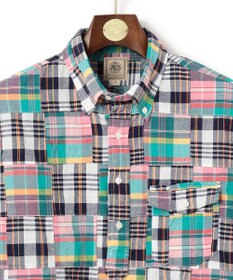 J.PRESS MEN 【KING SIZE】パッチワーク プルオーバーシャツ