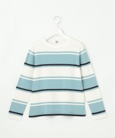 J.PRESS LADIES Cotton Acetate ブロッキング ボーダー ニット