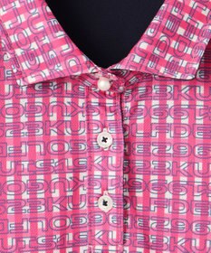 23区GOLF 【WOMEN】【UVケア/吸水速乾】ギンガムチェックロゴ 長袖シャツ