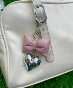 WEGO クッションリボンハートキーホルダー